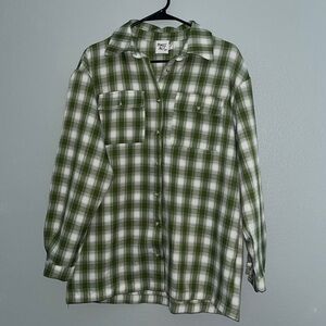 princess polly flannel size 4 colors white and green